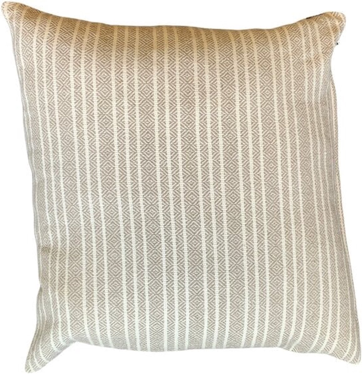 Linen & More Winford Graphic Wool Taupe/off Kussen | 60 X 60 | Sierkussen Voor Woonkamer Of Slaapkamer