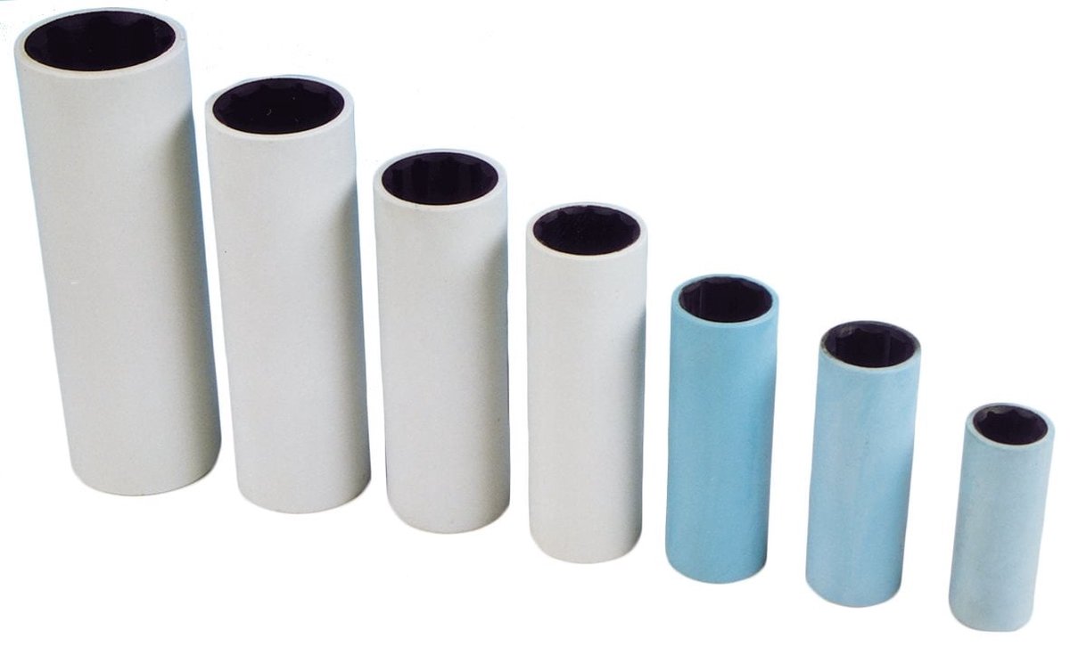 allpa Neopreen lagerbus, kunststof mantel, voor as Ø45mm, buitenmaat 2-3/8", L=7"