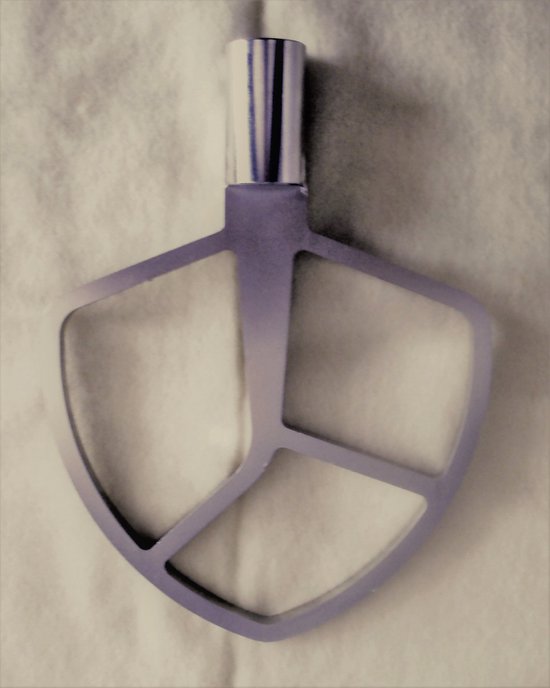 JP25A, RVS platte klopper voor de Kitchenaid met lift; 5KPM5, 3K5, 4K5, 4KG25, 4KPD16, 4KSM50, 5K5, 5KPM50, 5KSM5, 7K5, 9KSM5, K4SS, K5, KDM5, KG25H, KP50, KPM5, KSM5, KSMC50 5KPM5. — afbeelding 3