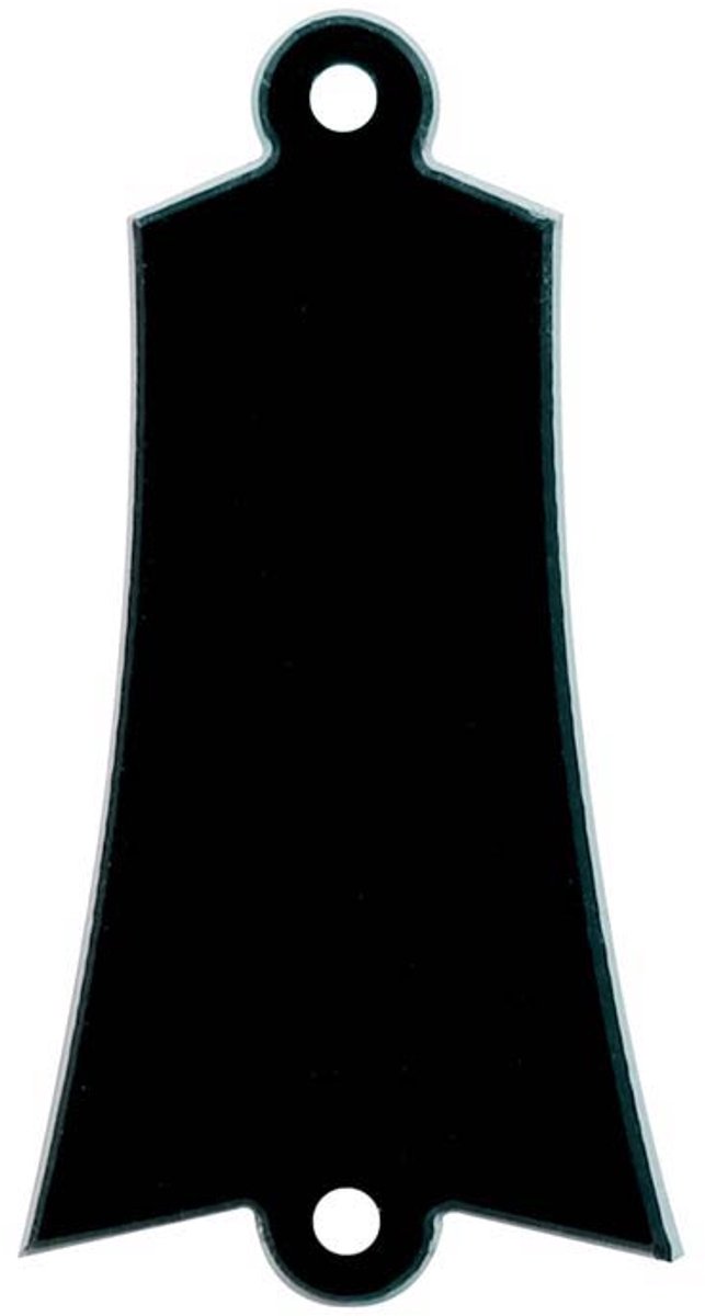 Boston LRC-36-B truss rod cover, black, 2 ply, black - white
