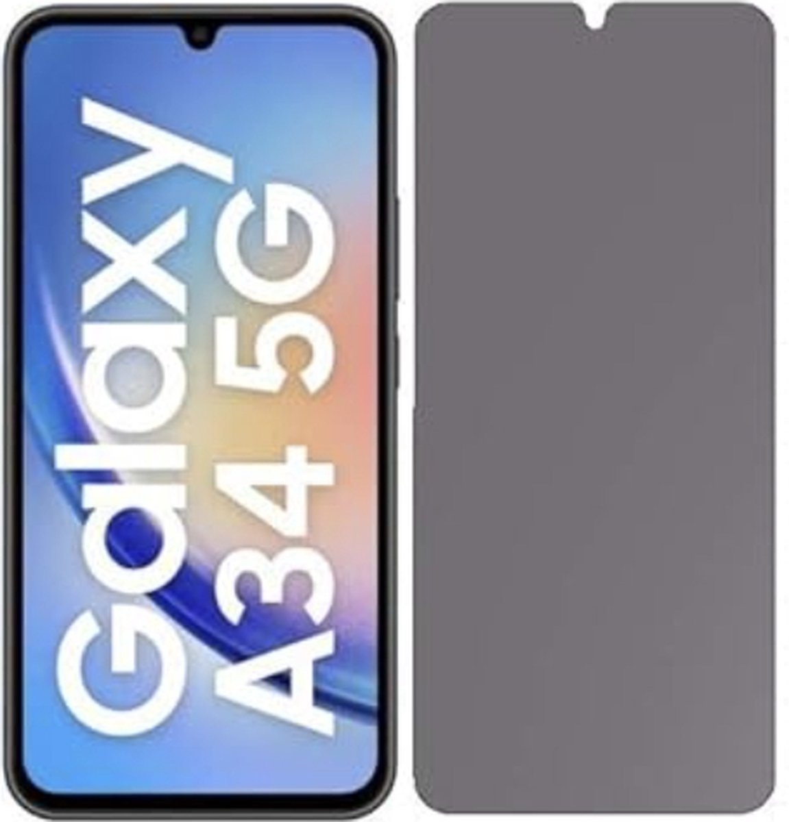 Privacy Tempered Glass Screen Protector Compatible For Samsung Galaxy A34