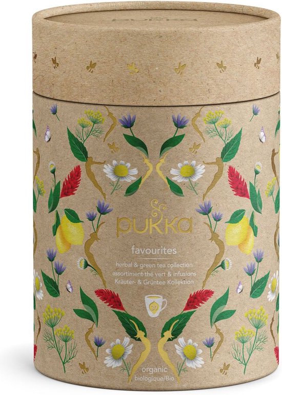 Pukka Herbal Favourites Collection - Biologische Kruidenthee - 30 theezakjes - 5 verschillende smaken - Leuk als verjaardagscadeau - Theedoos - Geschenkverpakking