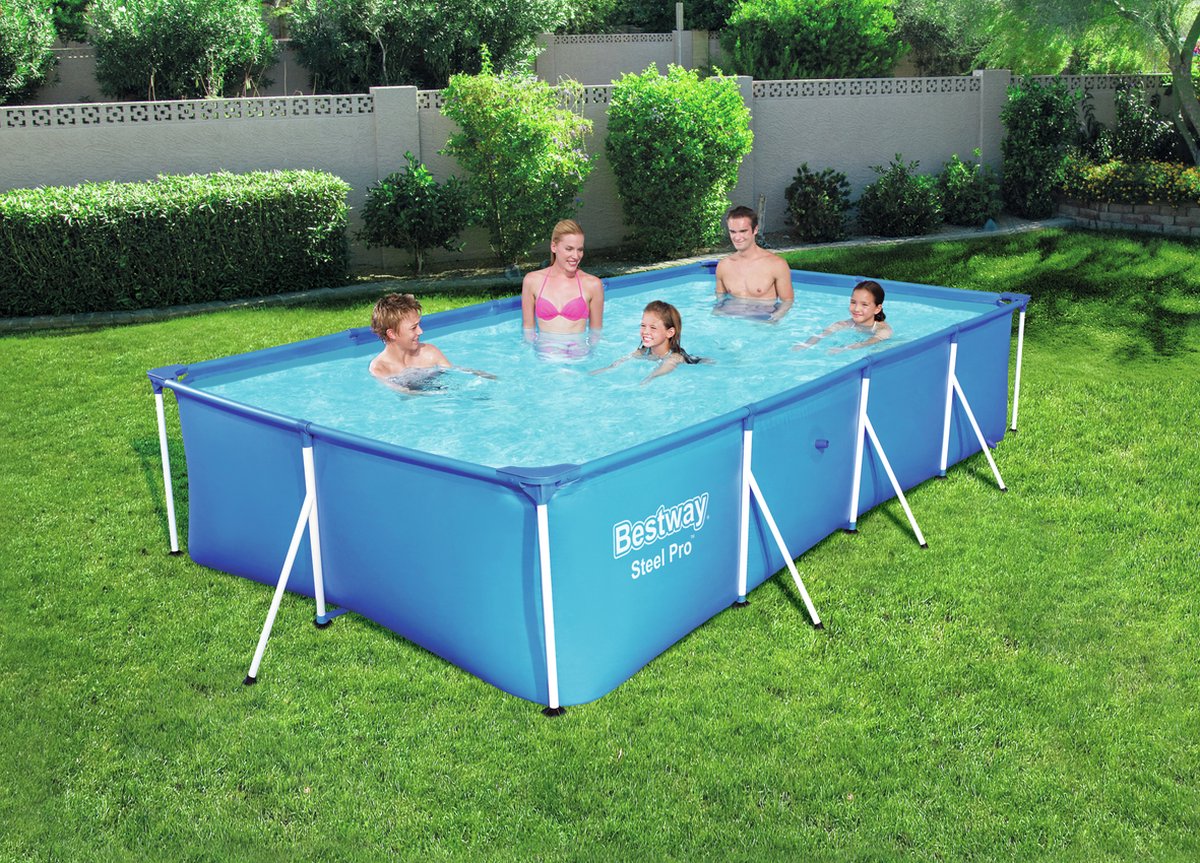 Bestway Steel Pro Zwembad - 400 x 211 x 81 cm - Rechthoekig Opzetzwembad met Stalen Frame - Familiezwembad — afbeelding 9