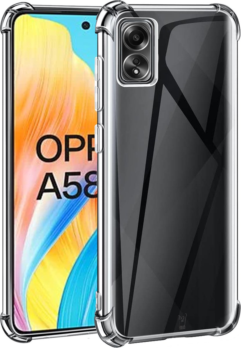 Hoesje geschikt voor Oppo A58 4G - Shockproof Transparant Back Cover Case