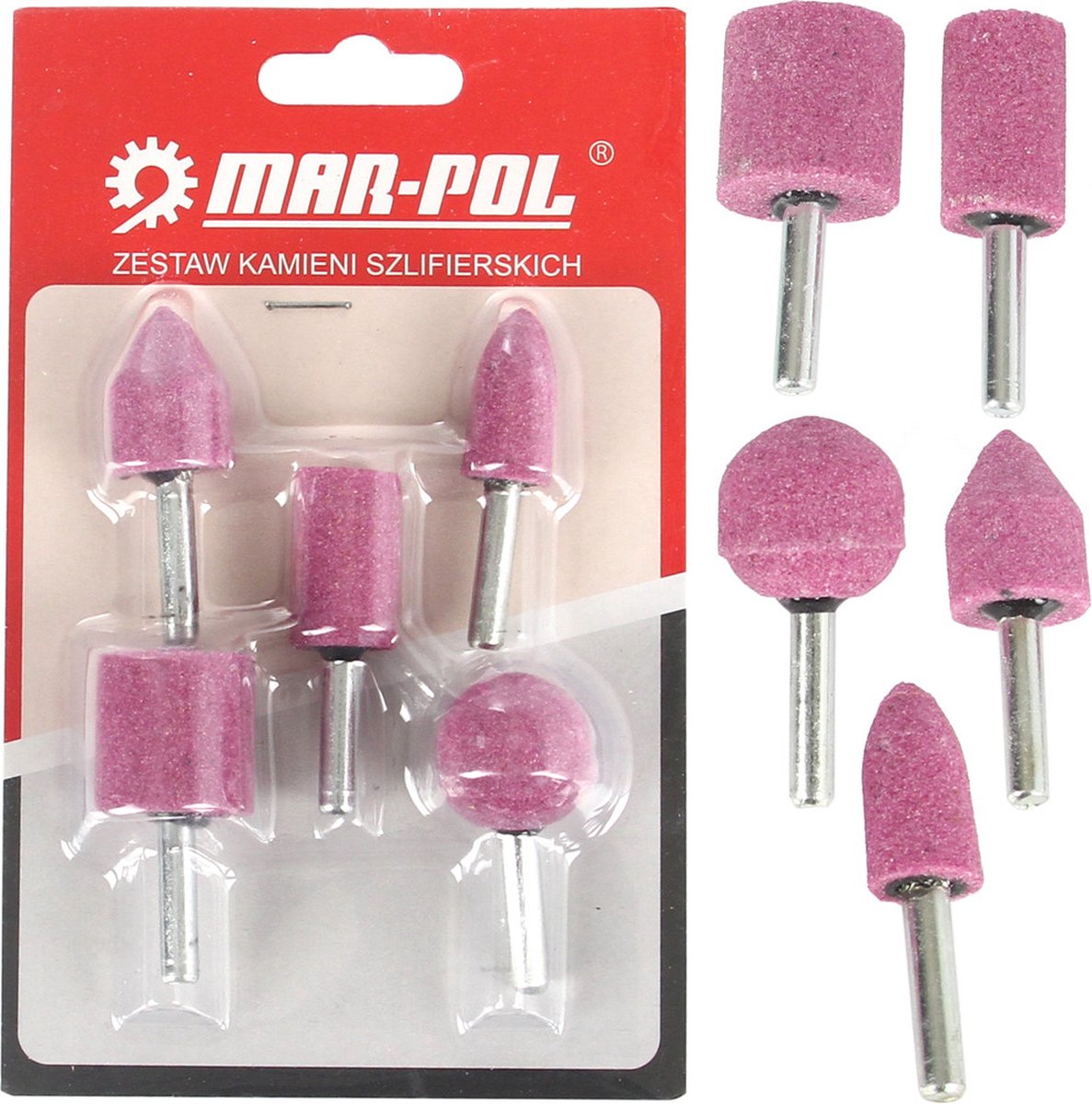 Slijpstiften set (6mm) - 5 delig