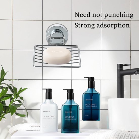 Porte-Savon Mural Verre Et Inox Adhésif – Sans Perçage Salle De Bain WEISSENSTEIN