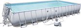 Bol.com Bestway - Power Steel - Opzetzwembad inclusief zandfilterpomp en accessoires - 956x488x132 cm - Rechthoekig aanbieding