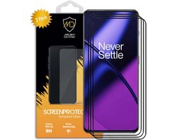 3-Pack MobyDefend Screenprotectors - Geschikt voor OnePlus 11 - Screensaver Met Zwarte Randen - Gehard Glas