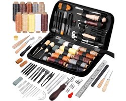 Leer - Leerbewerking - Leerbewerking Gereedschap - Professionele Lederen Ambachtelijke Gereedschapset - Naaien - Stiksels - Zadelwerk - Kleding