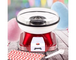 foto van Gadgy Suikerspinmachine Retro, met 10 Stokjes en Maatlepel - Suikerspinmakers - Snoep - Kinderfeestje - Suikerspin Suiker - Cotton Candy