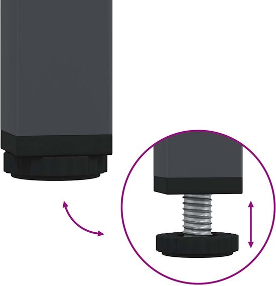 vidaXL - Meuble TV - 202x39x43,5 - cm - laminé à froid - acier - anthracite