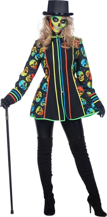 Veste Néon Skull Halloween Femme - Taille 48
