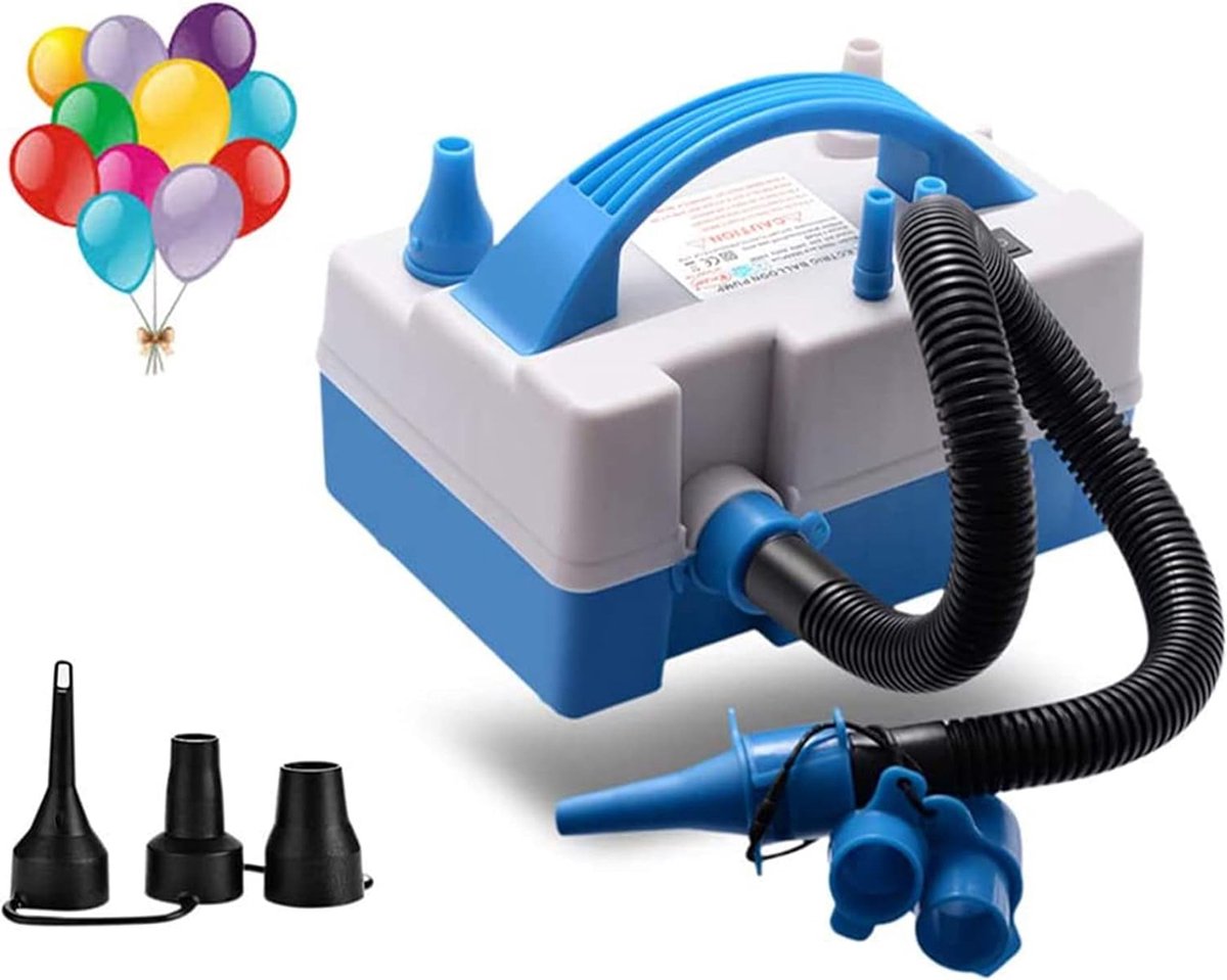 Luchtballonpomp – Elektrische Luchtpomp – Voor Ballonnen, Luchtbedden, Zwemband, Opblaasboot, Zwembad – Blauw Luchtballonpomp – Elektrische Luchtpomp – Voor Ballonnen, Luchtbedden, Zwemband, Opblaasboot, Zwembad – Blauw