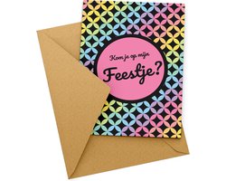 Uitnodiging kinderfeestje + Enveloppen 10 stuks - Thema Disco - Beschrijfbaar - Uitnodigingskaarten - Uitnodiging verjaardag - uitnodiging verjaardag feest - Uitnodiging kinderfeestje Jongen of Meisje - Uitnodiging feestje - uitnodigingen