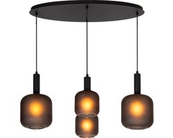 Lucide ELOISE - Hanglamp - 4xE27 - Zwart