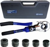 ToolLine® - Hydraulische perstang - 5 gehard stalen TH16 - TH20 - TH25 - TH26 - TH32 persbekken - Perstang waterleiding - Perstang geschikt voor Henco - Perstang TH - Perstang voor persfitting - Perstang loodgieter - Krimptang