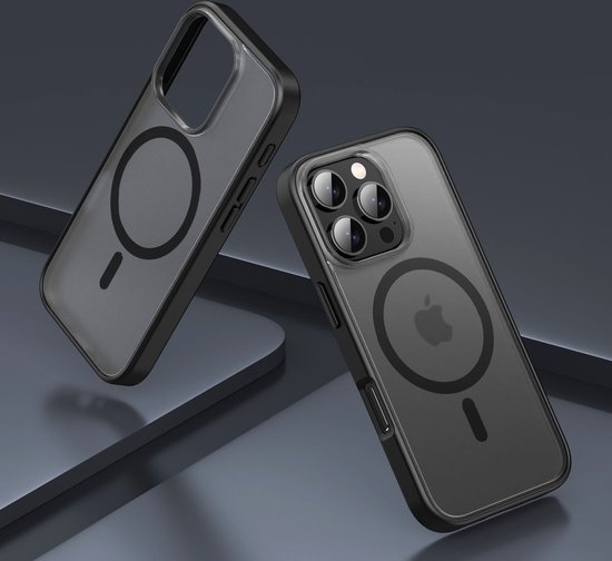 Coque IYUPP - Convient pour Apple iPhone 16 Pro - Zwart - Convient pour MagSafe