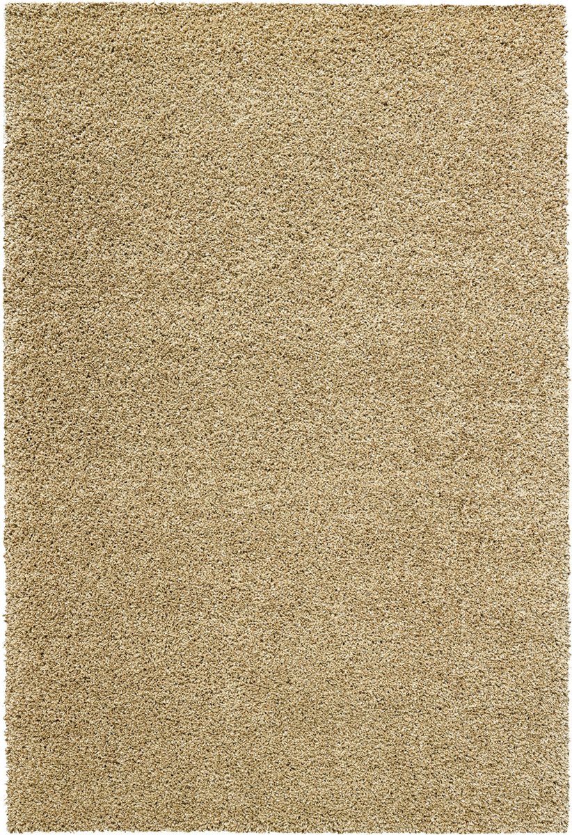 Rugsman Mellow 2244 Vloerkleed - 80 x 230 cm - Beige - Rechthoekig, Loper - Polypropylene - Woonkamer - Effen - Shaggy - Hoogpolig