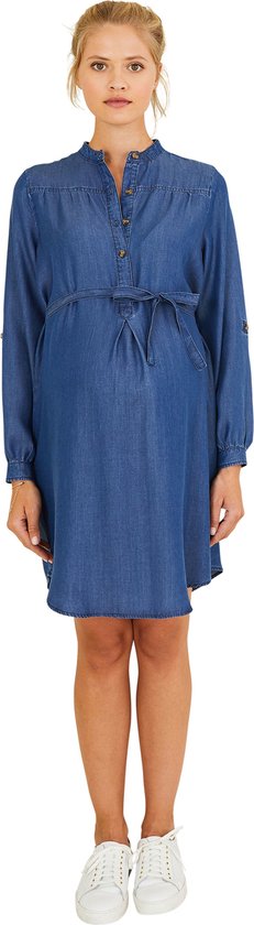 Vertbaudet Robe de grossesse en denim léger bol - Main Image