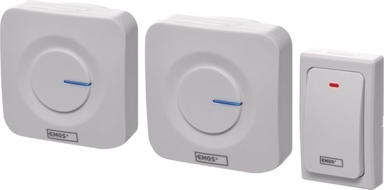 Emos Deurbel Draadloos 2 ontvangers - 180m bereik - 36 Melodieën - IP65 - Wit — afbeelding 5