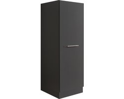 Interiax WASHWALL 'Mary' Wasmachine Opbergkast Antraciet - Met 3 Legplanken - 162x50x67.5 cm