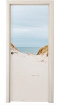 Deurposter 80x205 cm - Deursticker Zee achter de duinen - Meubelfolie zelfklevend - Deurfolie woonkamer - Interieurfolie fotobehang - Deur plakfolie - Deurstickers - Deurbehang sticker - Kamer decoratie