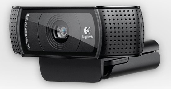 Webcam Logitech C920 noire avec HD 1080p.
