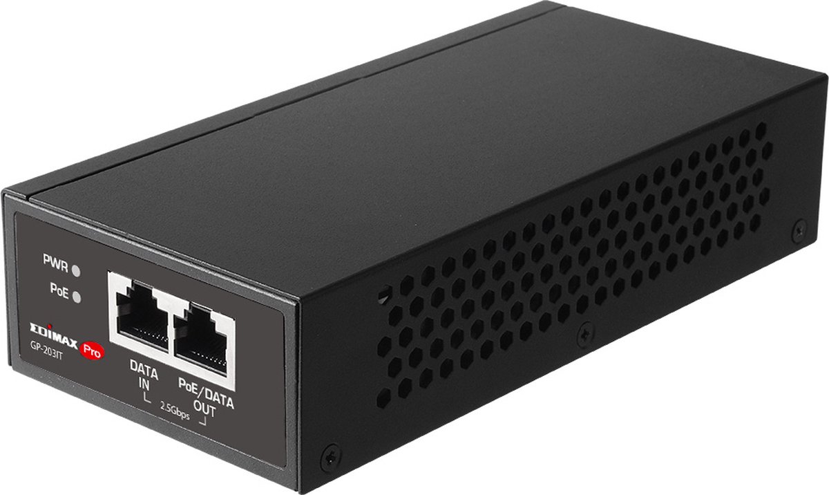 Edimax GP-203IT PoE adapter & injector 2.5 Gigabit Ethernet, Fast Ethernet, Gigabit Ethernet