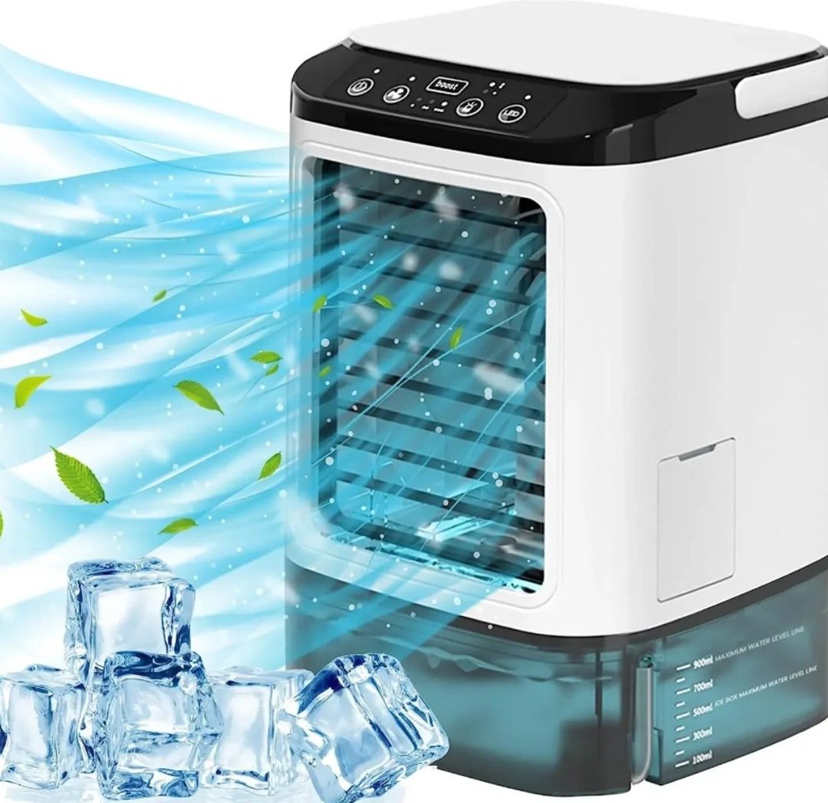 Mobiele Airco Zonder Afvoer - Mobiele Aircooler Draagbaar - Mobiele Airco voor Slaapkamer met 3 snelheden- Wit