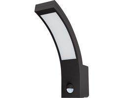 STRÜHM SONET - Buiten LED wandlamp met bewegingsmelder - 10w - 1120 lumen - 4000K Daglicht wit - Zwart - IP54