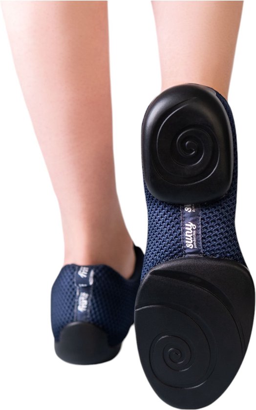 Suny Baskets de Danse 170 avec Semelle Fendue pour Femme Salsa, Latin, Bachata - Baskets de Danse pour Intérieur et Extérieur - SUNY - Blauw - 38