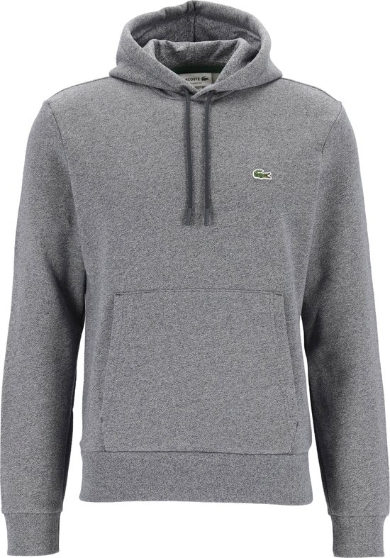 Sweat à capuche homme Lacoste - noir chiné blanc - Eclipse Jaspe - Taille : L