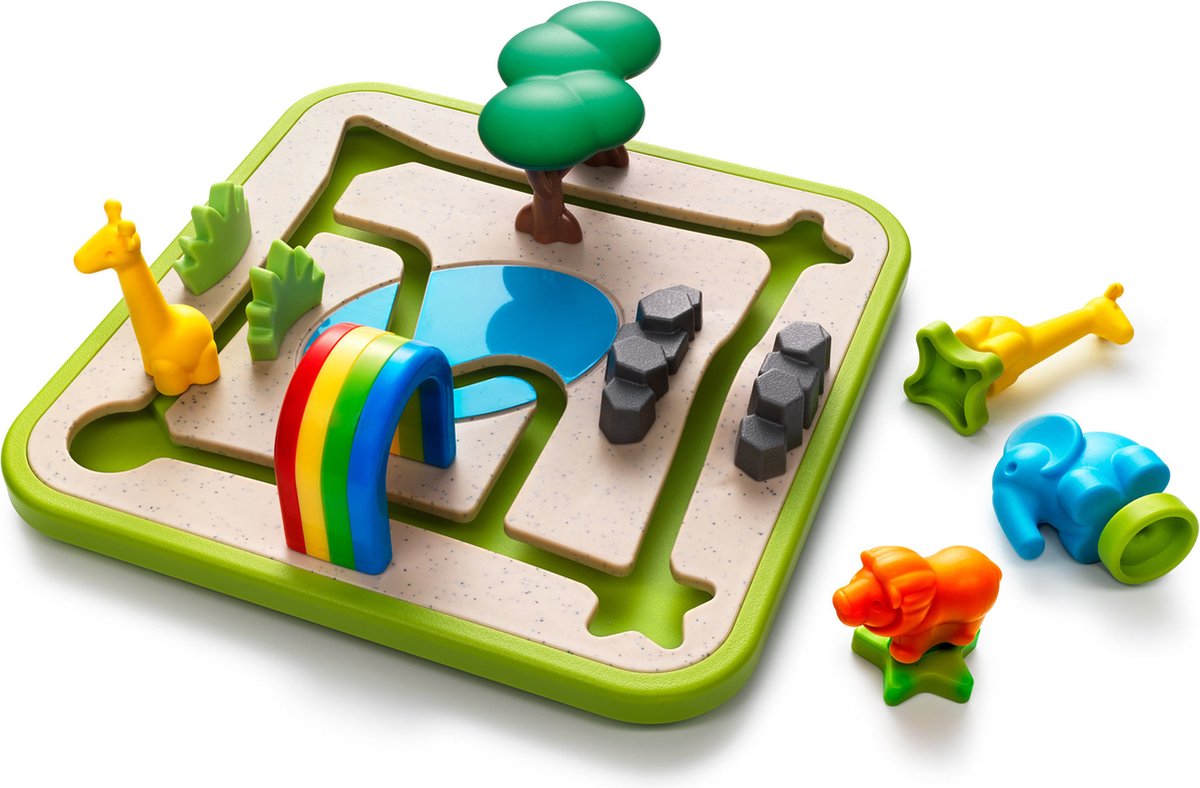 SmartGames Safari Park Jr. - Logisch Denkspel & Vormenstoof - 60 Educatieve Puzzelopdrachten - Solospel voor Kleuters - Vanaf 3 Jaar — cadeau in Spellen & Speelgoed - foto 5