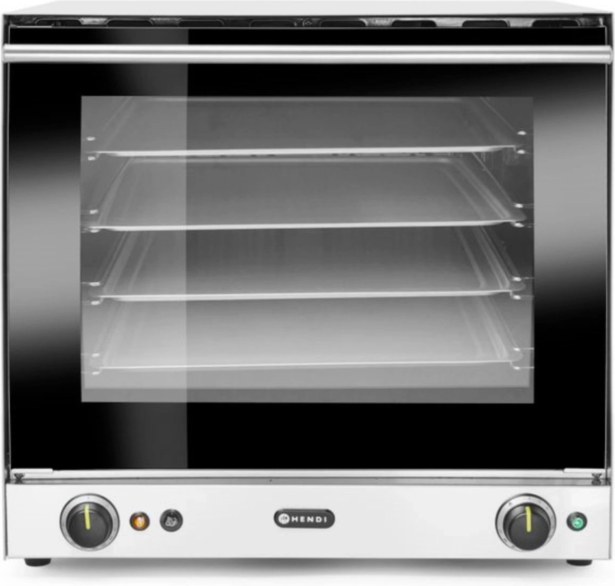 Hendi Heteluchtoven Vrijstaand - Met Vochtinjectie - Type: H90S - 4 Etages - Professionele Horeca Oven - 230V/2670kW - 59,5x59,5x57(H)cm