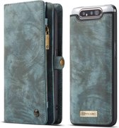 CASEME Samsung Galaxy A80 Vintage Portemonnee Hoesje - Blauw