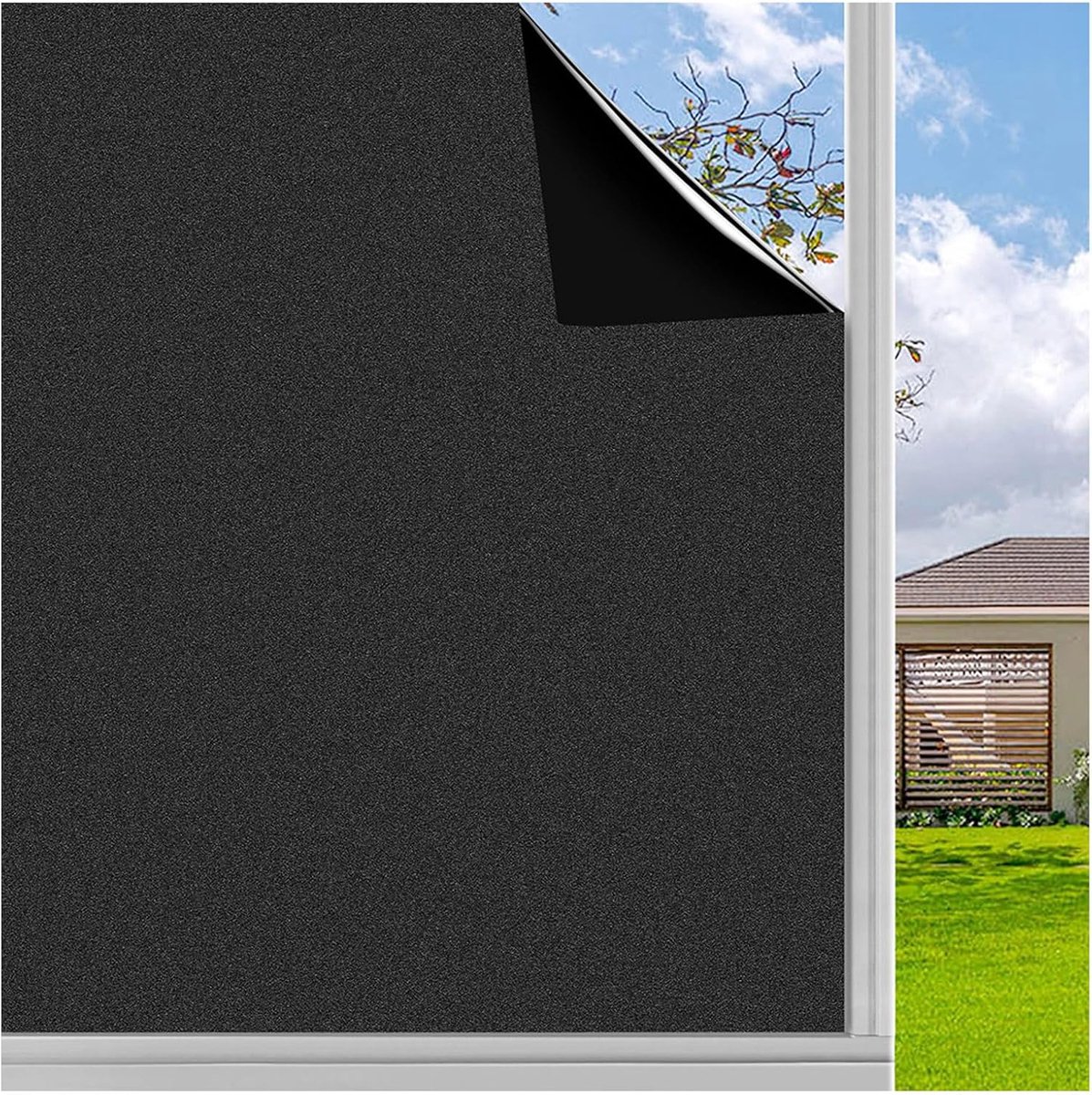 Solacis Privacy Folie Raam - Raamfolie - Folie Raam - Zichtwerend - Anti Inkijk Raamfolie - Must have voor uw privacy! zwart