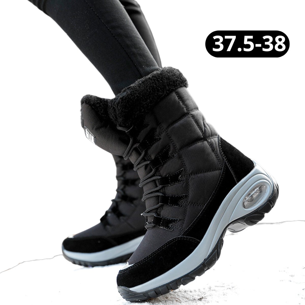 Bovista Sneeuwboots - Sneeuwschoenen - Snowboots - Wintersport - Dames - Ski Gadgets - EU37.5-38 - Zwart