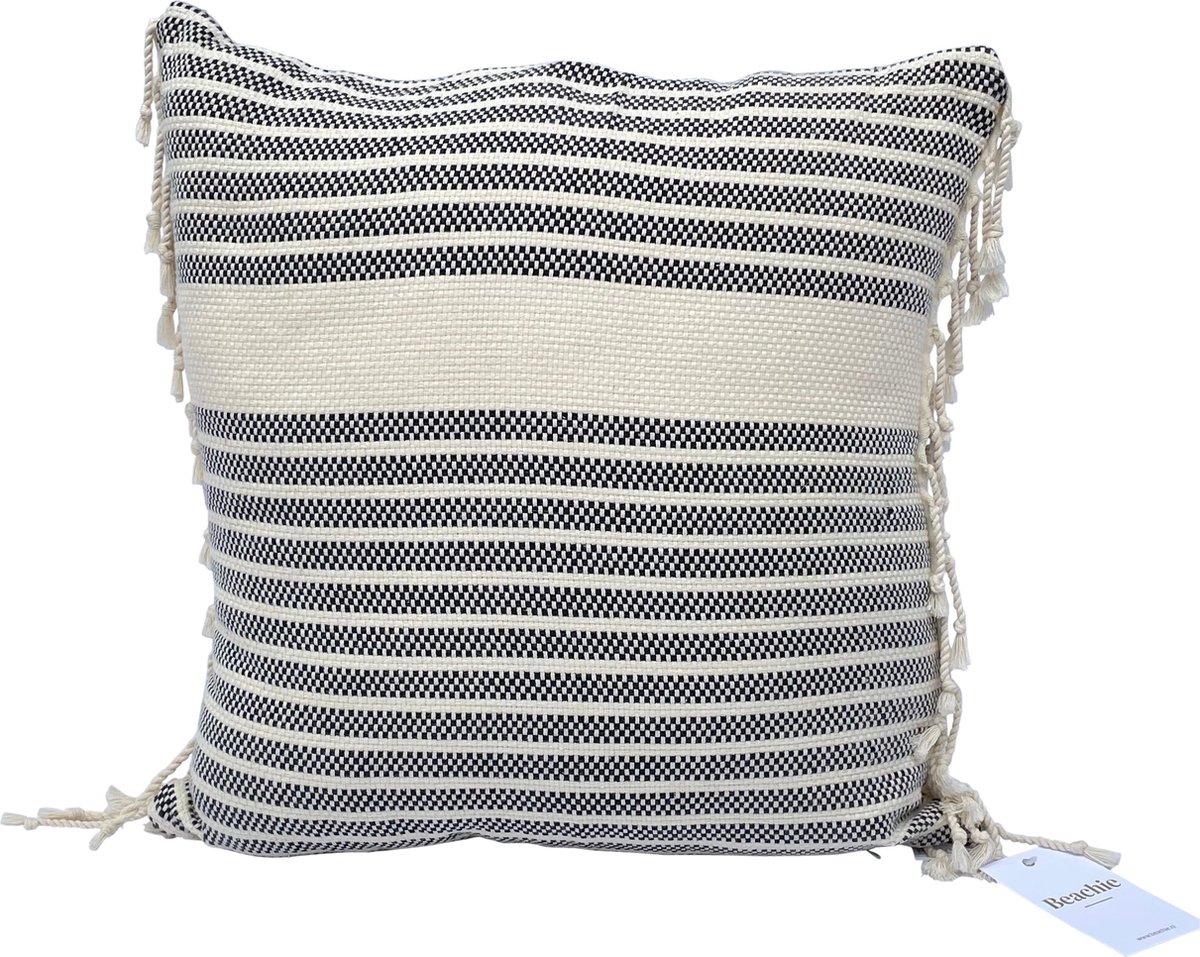 Beachie Nice antraciet 50 x 50 cm Kussenhoes zonder vulling