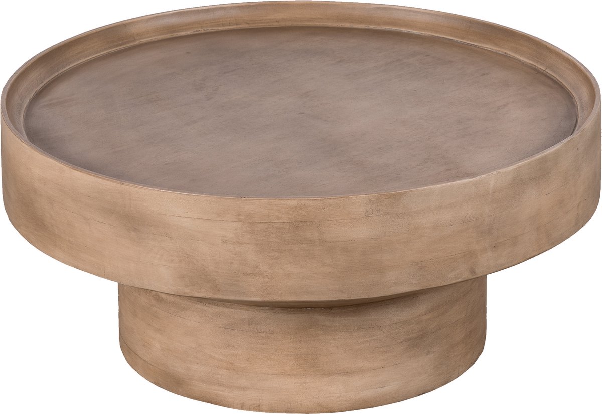 Lewis & Loft Salontafel Luus - FSC®-gecertificeerd mangohout - Rond ⌀80 cm - Mat bruin