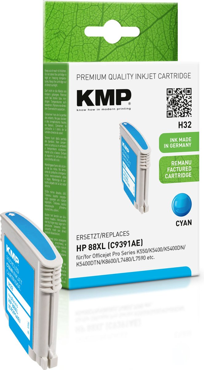KMP H32 inktcartridge Cyaan 1 stuk(s)