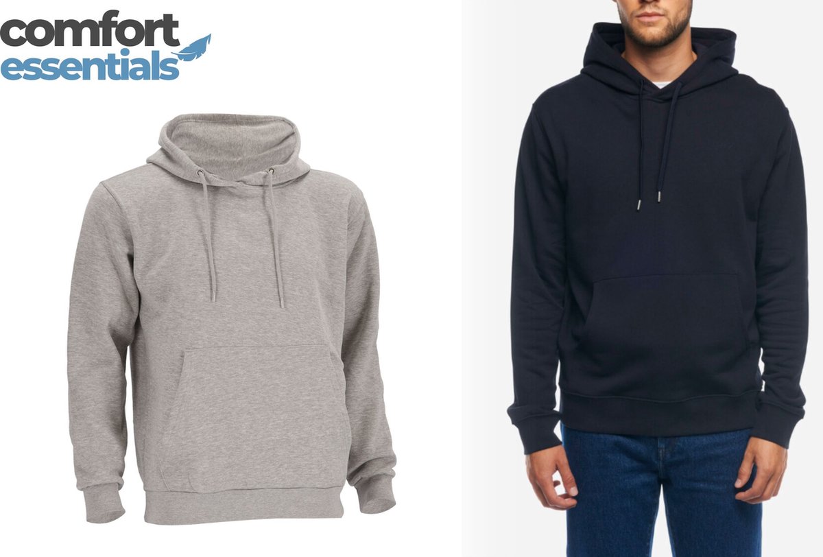 Comfort Essentials - Hoodie Heren - Grijs - L - Sweater Heren - Trui Heren - Heren Trui - Hoodies Heren - Hoody - Joggingpak Heren - Trainingspak