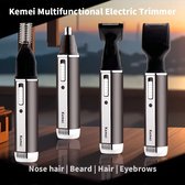Bol.com Oplaadbare 4in1 Scheerapparaat - Multifunctionele Scheerapparaat Set - Baard + Haar + Wenkbrauw + Neus Trimmers - Perfec... aanbieding