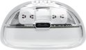Bovenaanzicht van het open witte oplaaddoosje voor JBL Tune Flex 2 oordopjes, met USB-C poort.