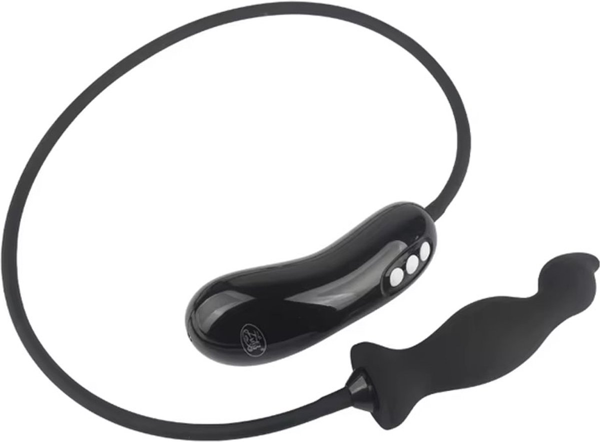 Goedkoopste Sterke vibrerende opblaasbare anaalplug - Buttplug - Afstandsbediening - Groot - Siliconen - 5 vibratiestanden - Expander