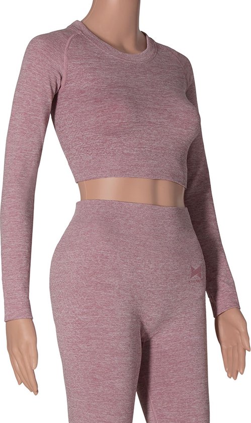 Xtreme - Ensemble de sport femme - Leggings/Crop Top - Rose - S - Leggings de sport - Crop top de Sport
