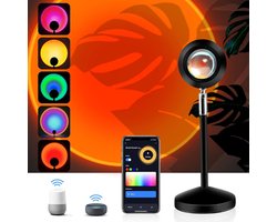 PANAMALAR® Sunset lamp - Nachtlamp - Sfeerverlichting binnen - Hoogte verstelbaar - Hoogte verstelbaar - Afstandsbedieningen - Projector - LED - SUNSET