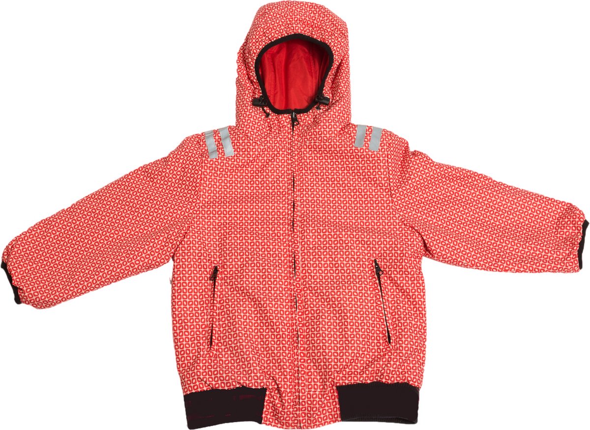 Ducksday - jas - winterjas - kinderen - omkeerbaar - unisex - rood - waterdicht - 158 - 10/12 jaar — afbeelding 3
