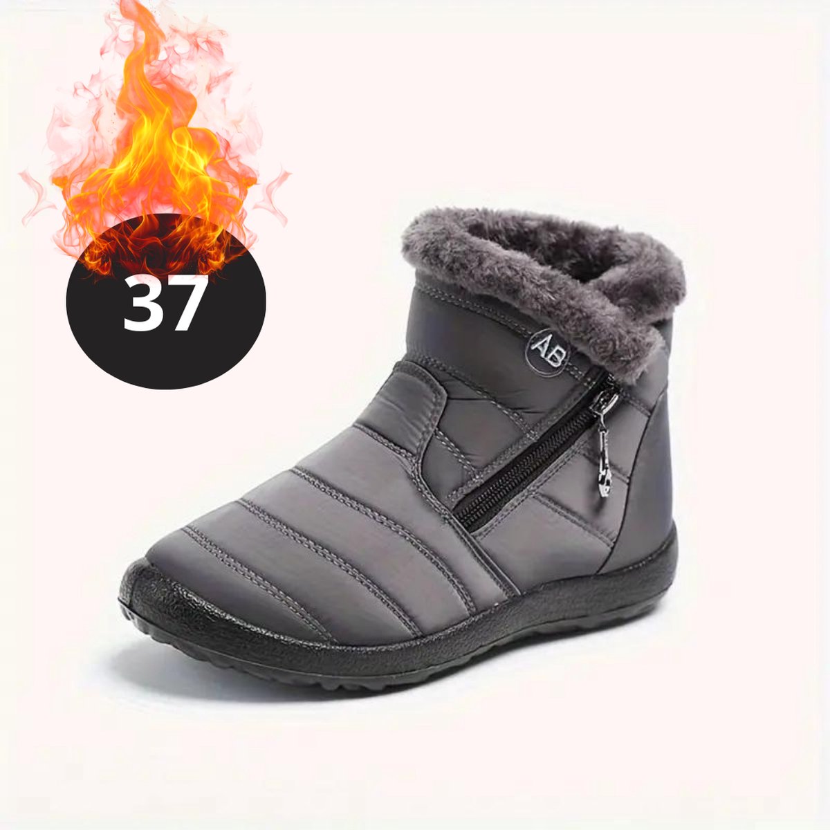 Nivard Snowboots Sneeuwschoenen Sneeuwboots Dames Wintersport Ski Skischoenen – 37 Grijs