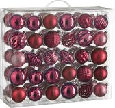 Bol.com House of Seasons Kerstballen Set - 60 Stuks - Ø7 cm - Onbreekbaar - Fuchsia aanbieding