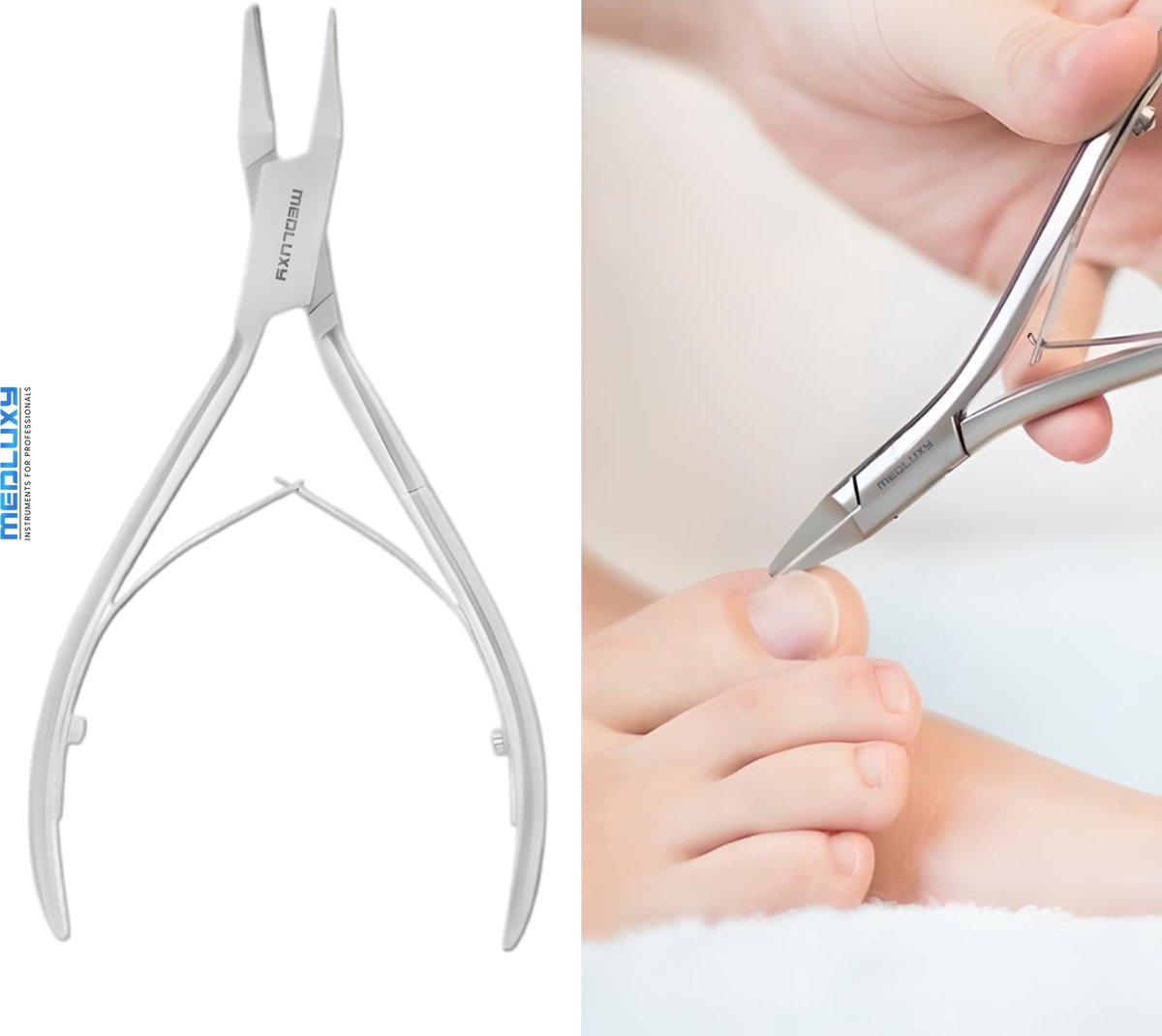 Medluxy - Nagelsplijttang Anvil Model – Voor Dikke en Harde Teennagels - 14 cm - 15 mm - ingegroeide nagels - tunnelnagels - Professionele Nageltang